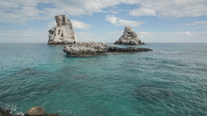 The huge pinnacle rocks at Isla Isabel