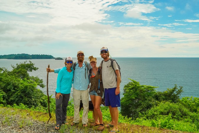 The group shot at the airstrip