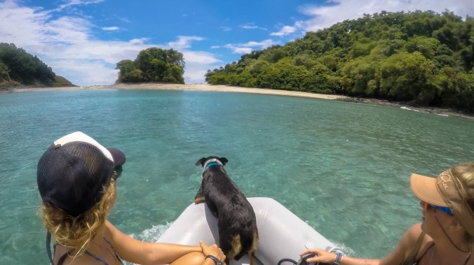 going to the beach at Isla Secas